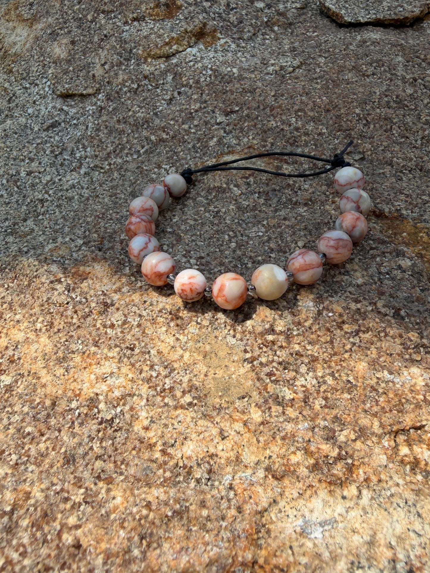 Adjustable Crystal Bracelet - Ocean Jasper