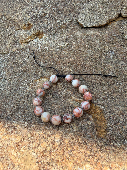 Adjustable Crystal Bracelet - Ocean Jasper